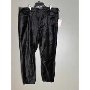 Jen7 By 7 For All‎ Mankind Ankle Skinny Velvet Pants Size 16 Black MSRP $109
